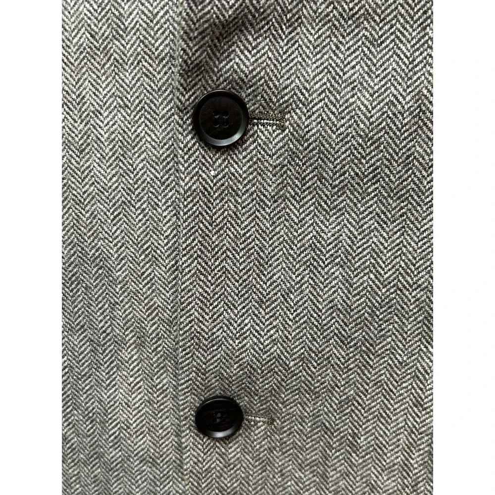 MADE Cam Newton Blazer Mens Large Brown Wool Blend Herringbone Sport Coat Jacket